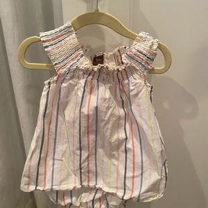 Tea Collection rainbow romper size 6 to 9 mo